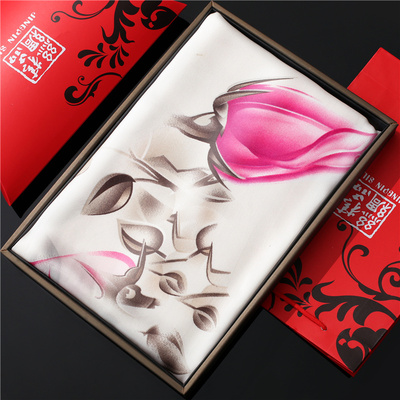 杭州丝绸丝巾礼盒装送妈妈长辈