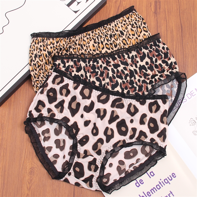 冰丝牛奶丝女性感胖mm内裤