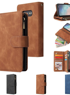 适用华为Mate60/50/40/30pro翻盖磁吸支架拉链手机套Huawei P70/P60/P50/P30/P20lite钱包卡包男女新款防摔壳