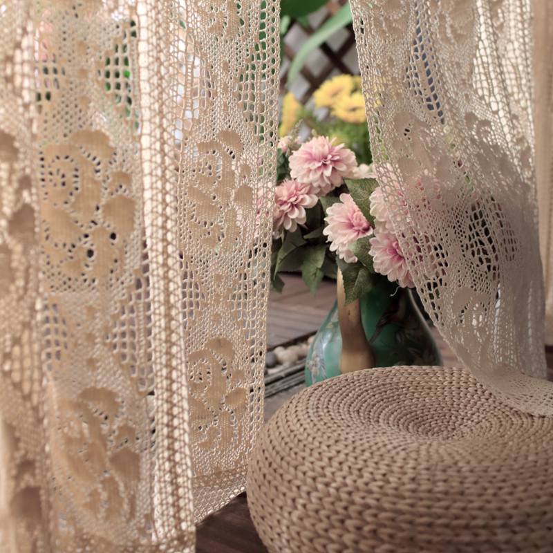 美式乡村玫瑰田园风文艺成品窗帘