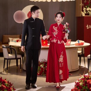 朱雀记孕妇敬酒服女新娘结婚订婚礼服2025新款中式大码出阁婚服夏
