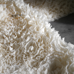 牛百叶立体浮雕肌理布料提花纹理廓形高档礼服裙子设计师面料再造