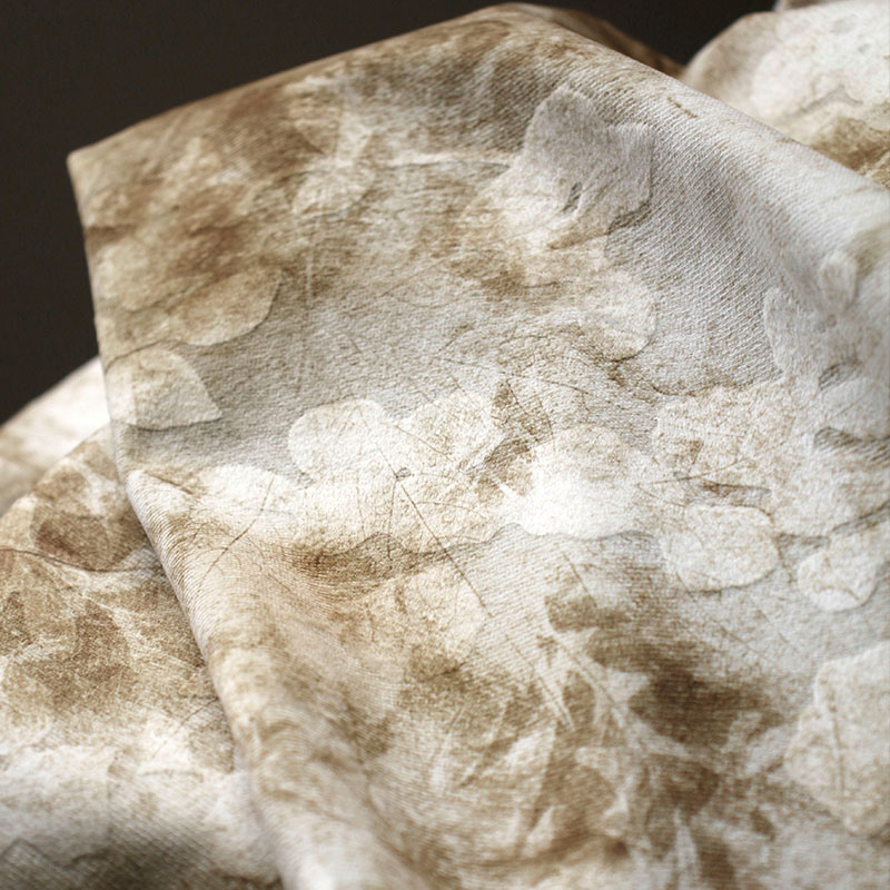 扎染植物压花纹理晕染泼墨布料