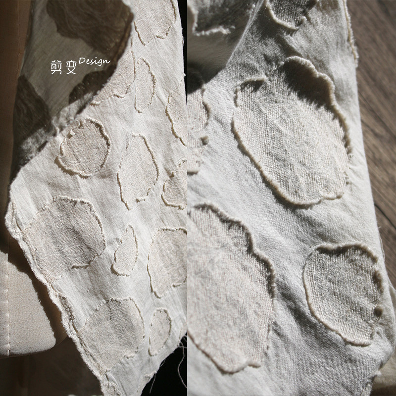 纯棉补丁提花剪花布料立体感肌理刺绣花朵包包服装设计师面料改造,居家布艺,海绵垫/布料/面料/手工diy,淘宝优惠券,粉丝福利购,淘宝优惠卷