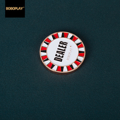 BOBOPLAY德州扑克陶瓷筹码 Dealer Button专业庄码专用锌合金