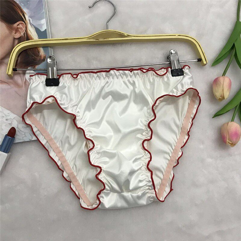 光滑亮面男士新款变装女性化设计性感波浪卷边自然舒适健康三角裤,女士内衣/男士内衣/家居服,男三角内裤,淘宝优惠券,粉丝福利购,淘宝优惠卷