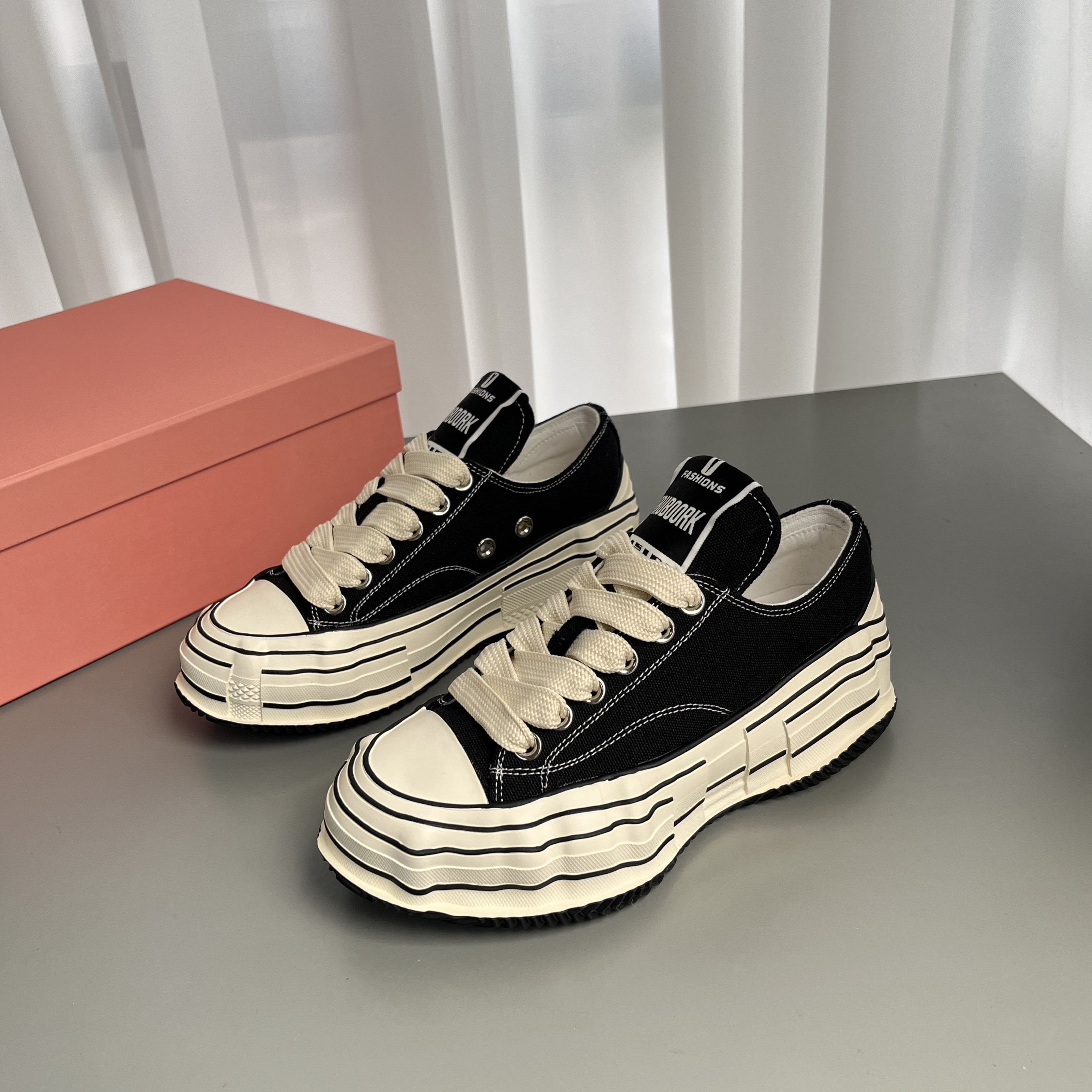 欧洲站春季新款系带休闲乞丐鞋女真皮厚底百搭网红帆布鞋溶解鞋潮,女鞋,帆布鞋,淘宝优惠券,粉丝福利购,淘宝优惠卷