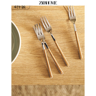 42210730700 家用不锈钢主餐叉水果叉子西餐具4件装 Home Zara