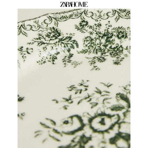 Zara home присоединиться к жизни цветочной печати Salla Plate Retro Ceramics Dessert 42460202528