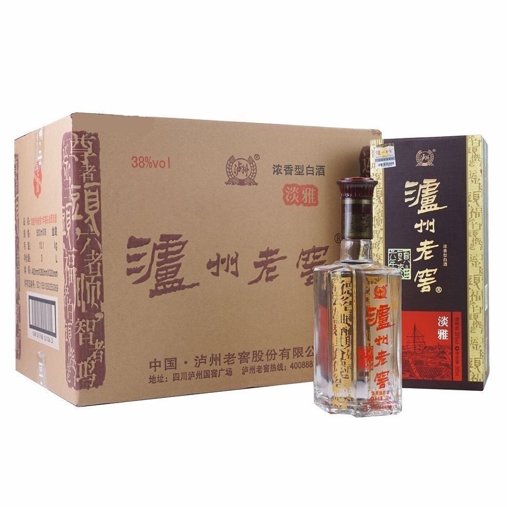 泸州六年窖头曲淡雅42度500ml*6瓶浓香型白酒包邮询客服团购优惠