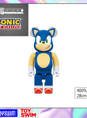 BEARBRICK 刺猬 索尼克 400% 46代盲盒 同款 BE@RBRICK 积木熊