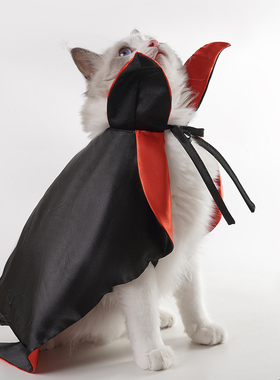 宠物万圣节狂欢蝙蝠披风猫咪立领吸血鬼斗篷狗狗派对搞怪变装衣服