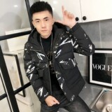 3冬季印花棉服社会精神小伙加厚帅气棉衣保暖外套C301B-MF06，男装棉衣，电商C301B