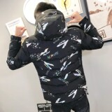 3冬季印花棉服社会精神小伙加厚帅气棉衣保暖外套C301B-MF06，男装棉衣，电商C301B