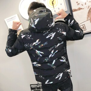3冬季印花棉服社会精神小伙加厚帅气棉衣保暖外套C301B-MF06图片