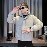 101B-MF204-P118控158冬季立领字母棉服保暖棉衣社会潮男士外套1，男装棉衣，电商C301B