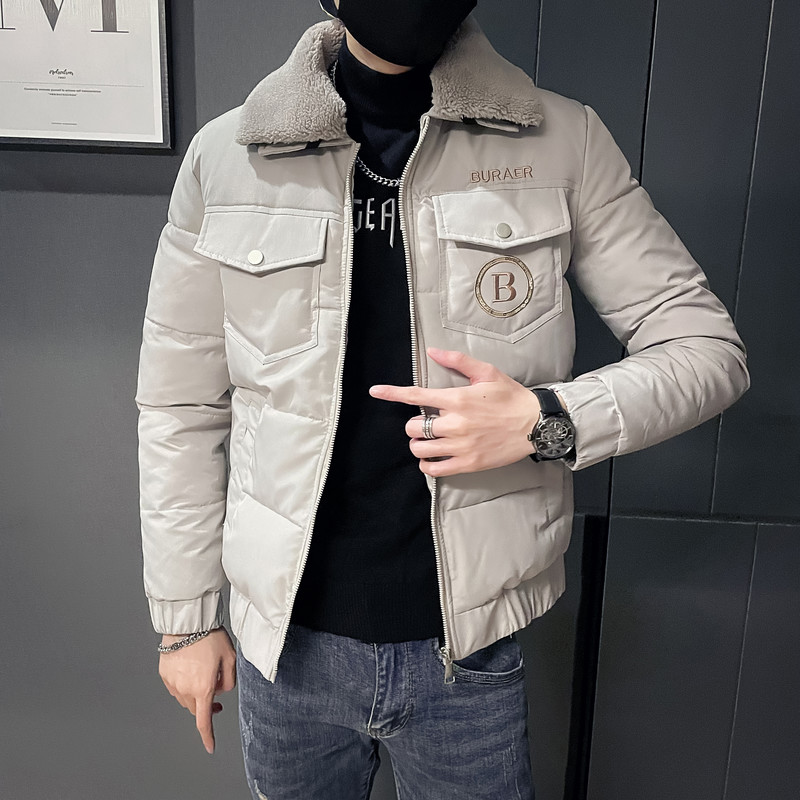 C301B-MF14-P118控158社会棉衣羊羔毛领冬季棉服潮男士帅气外套6,男装棉衣,电商C301B