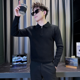 101B-MY107-P68秋冬社会毛衣翻领拉链修身男士休闲针织打底衫2，男装T恤，电商C301B