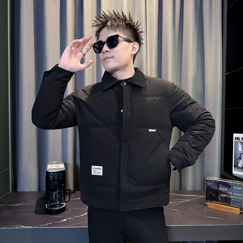 101B-MF207-P128控168冬季翻领百搭棉服保暖棉衣社会潮男士外套0,男装棉衣,电商C301B