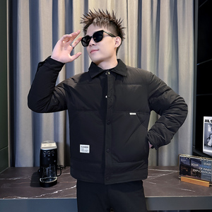 101B-MF207-P128控168冬季翻领百搭棉服保暖棉衣社会潮男士外套1