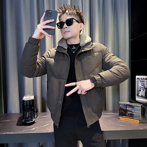 101B-MF201-P138控178可卸卸毛领冬季PU皮棉服保暖棉衣潮男外套1图片