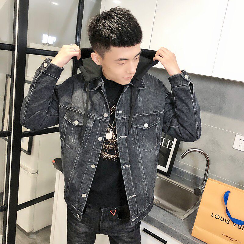 3可卸帽子水洗牛仔衣加绒棉服社会小伙男棉衣外套C301B-NZ09-P120,男装棉衣,电商C301B