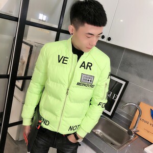 3美式重工刺绣棒球领棉服社会小伙棉衣保暖外套C301B-MF05图片