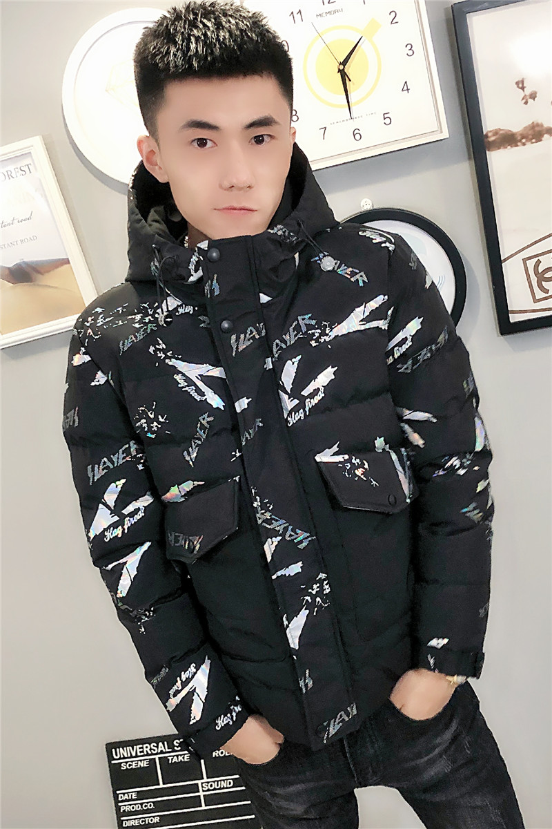3冬季印花棉服社会精神小伙加厚帅气棉衣保暖外套C301B-MF06,男装棉衣,电商C301B