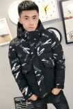3冬季印花棉服社会精神小伙加厚帅气棉衣保暖外套C301B-MF06，男装棉衣，电商C301B