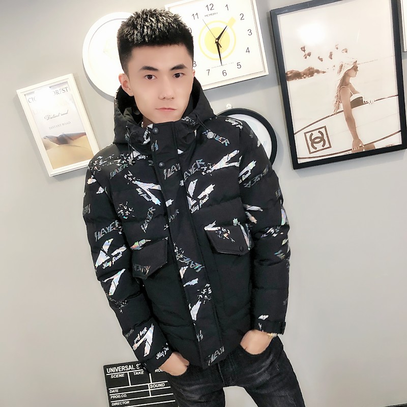 3冬季印花棉服社会精神小伙加厚帅气棉衣保暖外套C301B-MF06,男装棉衣,电商C301B