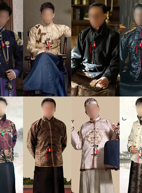 影视古装民国风男士长袍古装