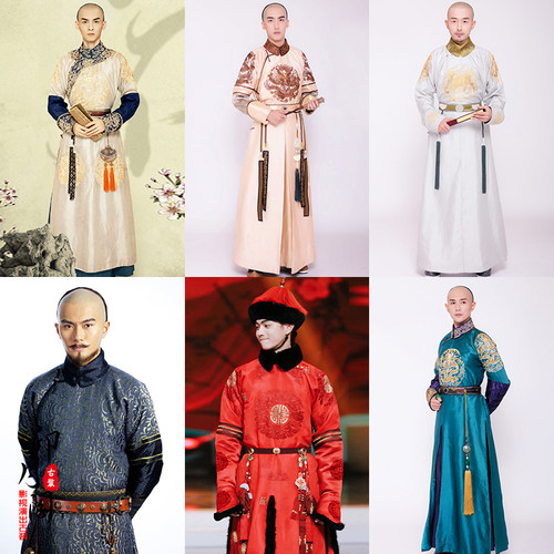 清朝红色满族贝勒王爷影视古装