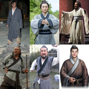 古代农民古装武侠古装剧组群演古装男汉服棉麻路人古装樵夫演出服