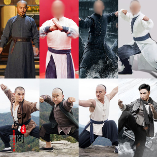 影视古装霍元甲同款古装民国男棉麻武侠古装武士服长袍长衫古装