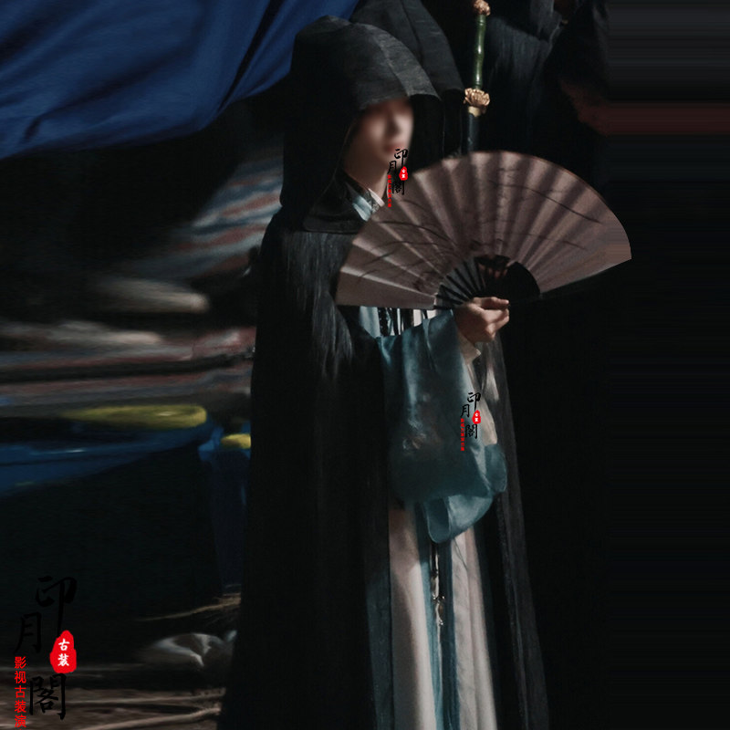 古代男士披风斗篷棉麻侠客披肩