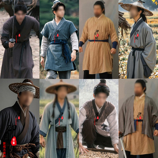 影视唐宋魏晋朝男士棉麻侠客江湖浪子农民老百姓群演大侠路人古装