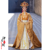影视古装 演出服 芈月秦朝汉朝女士汉服黄色皇后服拖尾贵妃服古装
