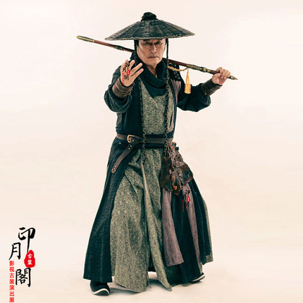 影视古装捉妖师燕赤霞酒剑仙道士服破旧棉麻江湖浪子侠客服演出服