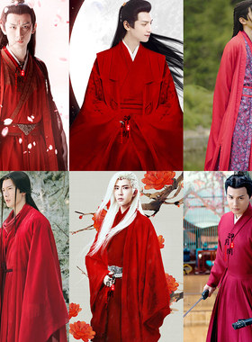 影视琉璃美人男士红色侠客服