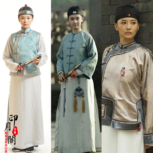 影视古装清朝女扮男装贝勒服女士阿哥服满族服装女反串古装演出服