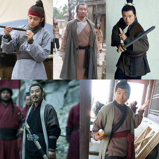 影视古装棉麻男古装侠客服杂役门童随从古装剧组群演古装演出服