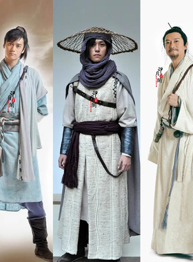 魏晋唐朝男汉服武侠棉麻大侠剑客服侠客服破旧江湖浪子酒剑仙古装
