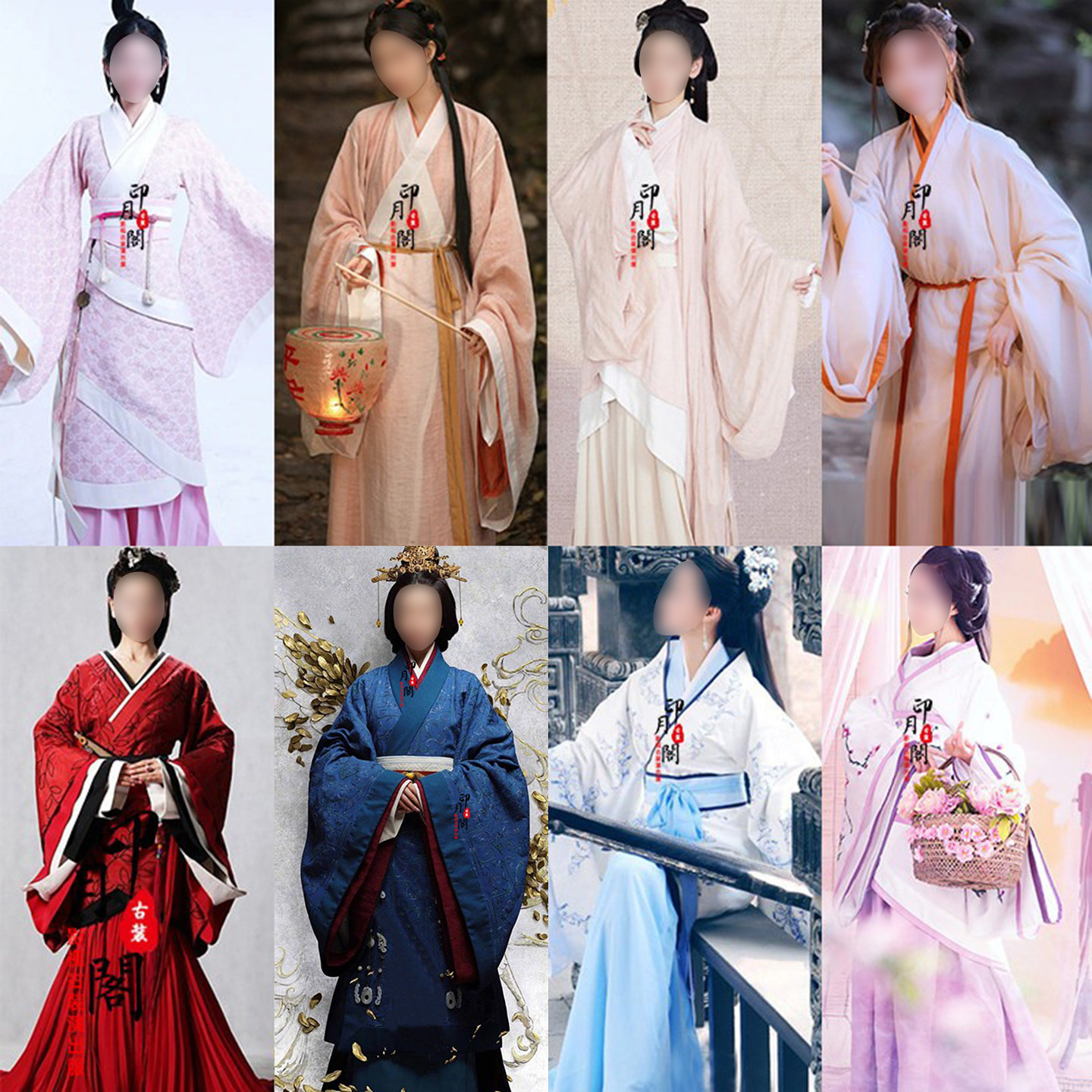 影视古装女汉服宫女演出服曲裾