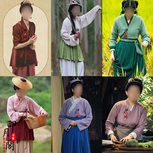 影视古装唐朝宋朝女士棉麻女群演丫鬟村姑农民老百姓田园风古装