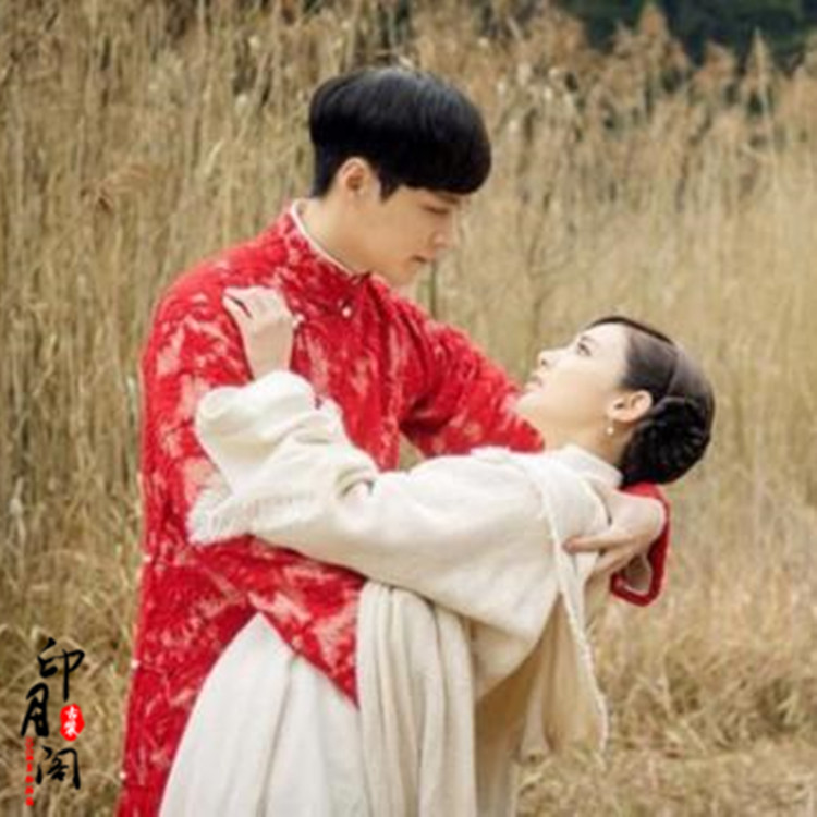 影视古装老九门张艺兴二月红同款古装民国男古装红喜服长衫演出服