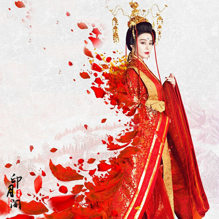 新款主题服装影视王朝的女人杨贵妃红色古装唐朝妃子服