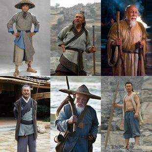 影视古装古代农民古装渔夫樵夫群演古装百姓服棉麻群演古装演出服