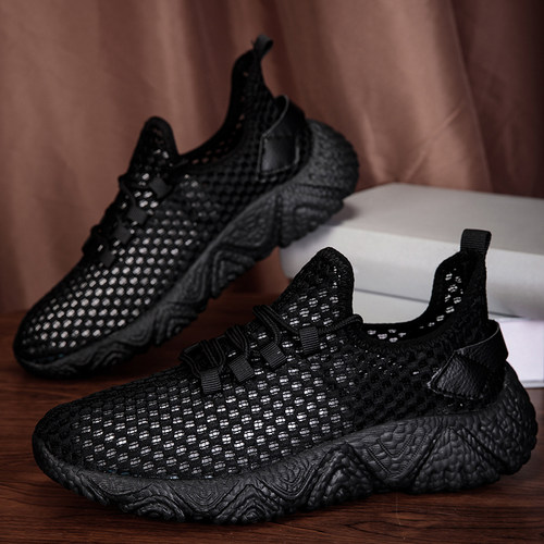 夏季镂空透气网面休闲运动潮鞋男