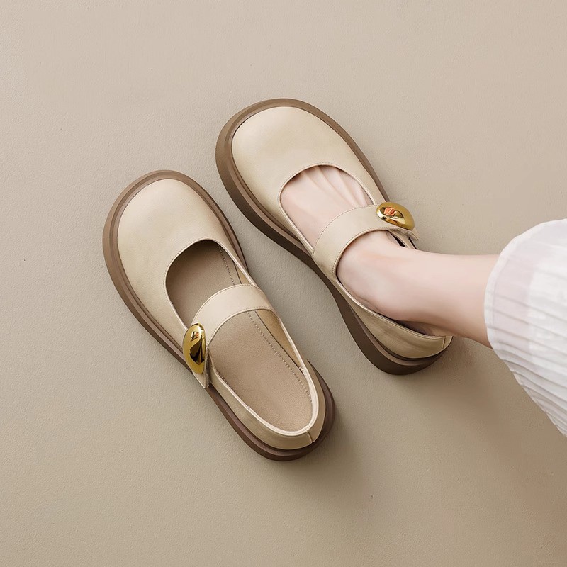 厚底玛丽珍鞋女2025新款春夏季圆