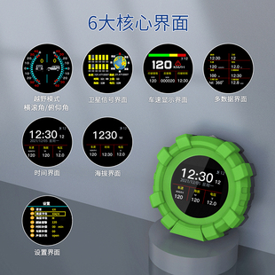 车载hud抬头显示器gps车速测速仪海拔高度汽车通用总里程表水平仪